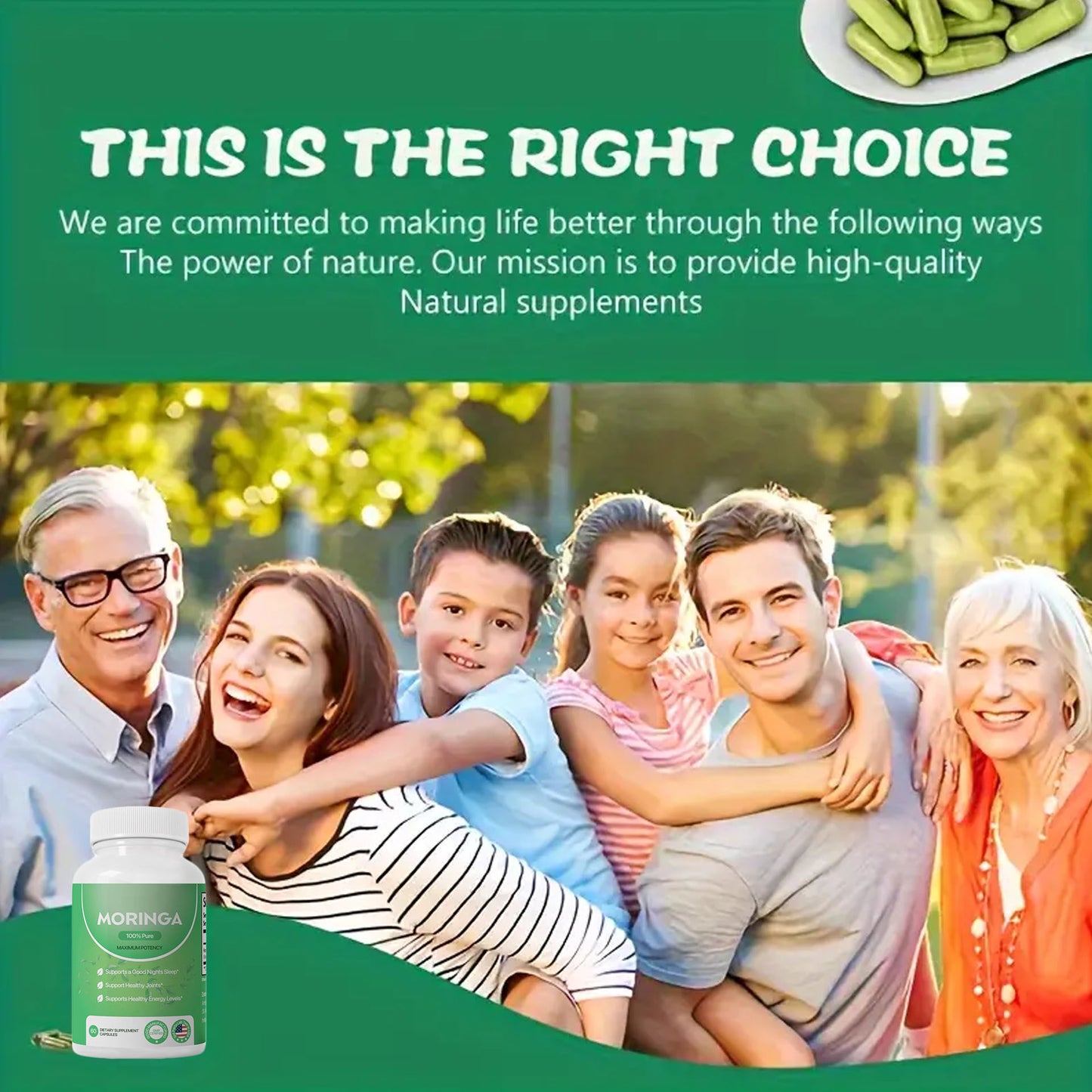 Moringa Capsules for Energy, Metabolism & Immune Support
