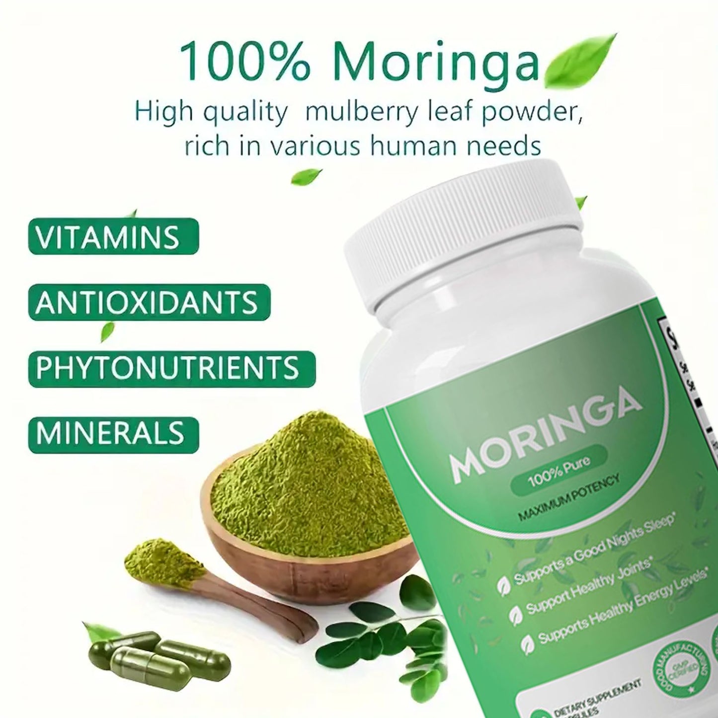 Moringa Capsules for Energy, Metabolism & Immune Support
