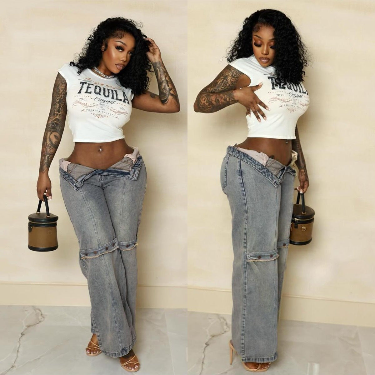 Y2k Baggy Wide Leg Jeans Women Vintage Streetwear Washed Denim Pants Grunge Basic Slouchy Trousers JaysEssentials