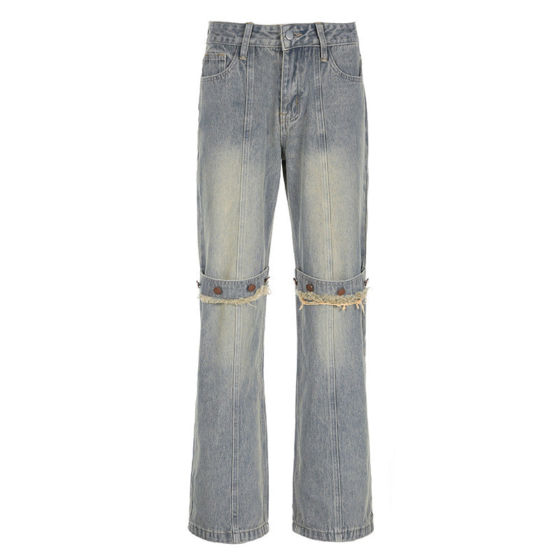 Y2k Baggy Wide Leg Jeans Women Vintage Streetwear Washed Denim Pants Grunge Basic Slouchy Trousers JaysEssentials