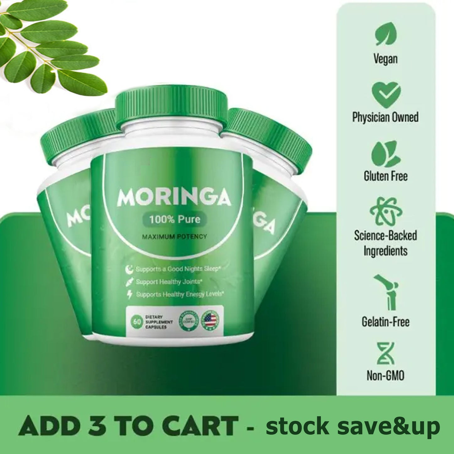 Moringa Capsules for Energy, Metabolism & Immune Support