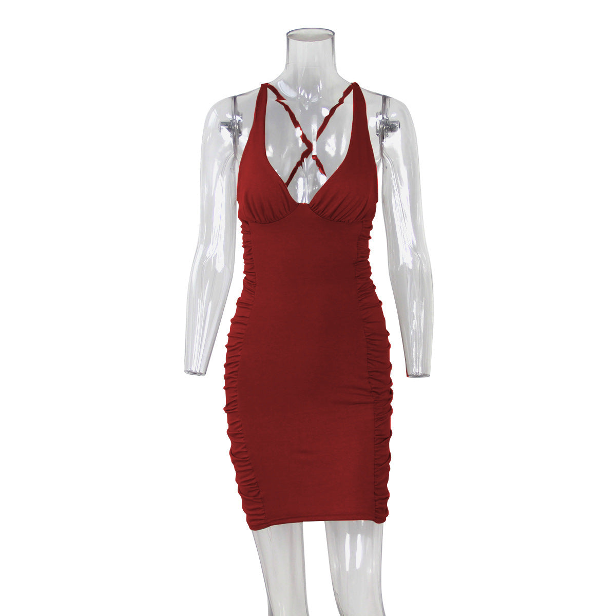 Sexy Deep V-neck Suspender Dress INS Fashion Slim Hip Backless Short Dresses Summer Women's Clothing JaysEssentials