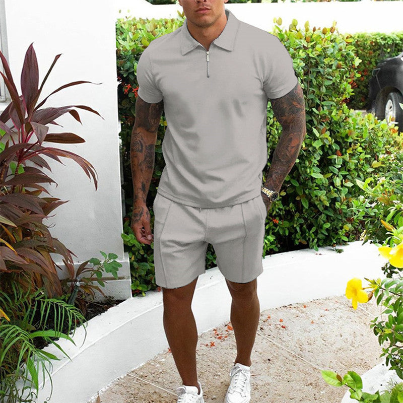 Men's Short-sleeved Shorts Casual Suit Two-piece Set