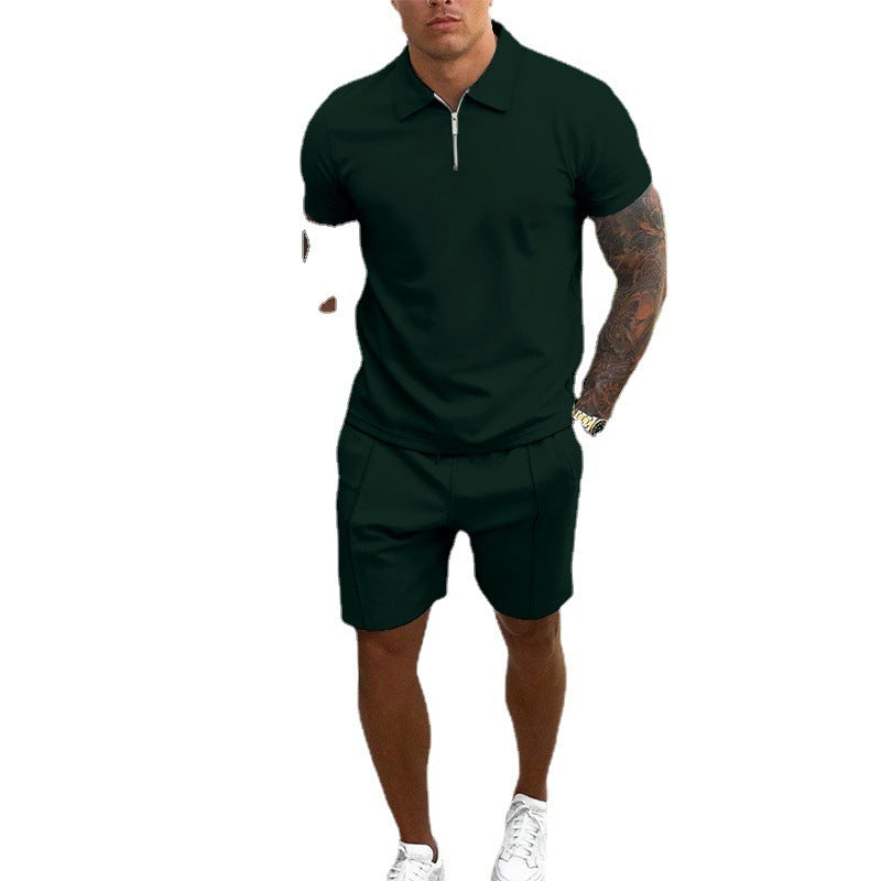 Men's Short-sleeved Shorts Casual Suit Two-piece Set