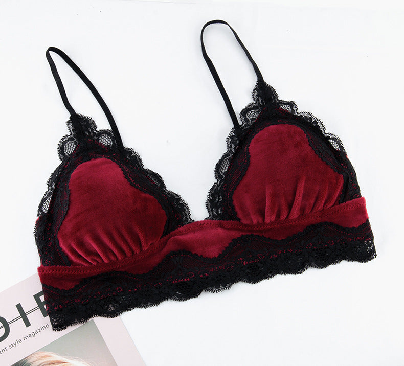 Women's Simple European And American Style Flannel Sexy Lingerie Suit